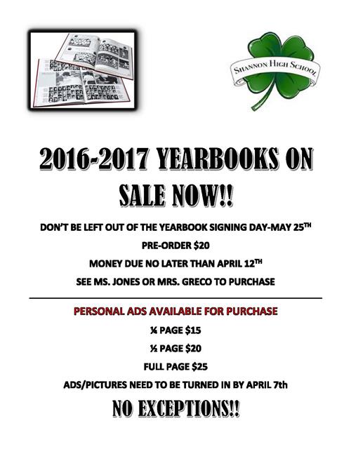 Yearbook flyer 